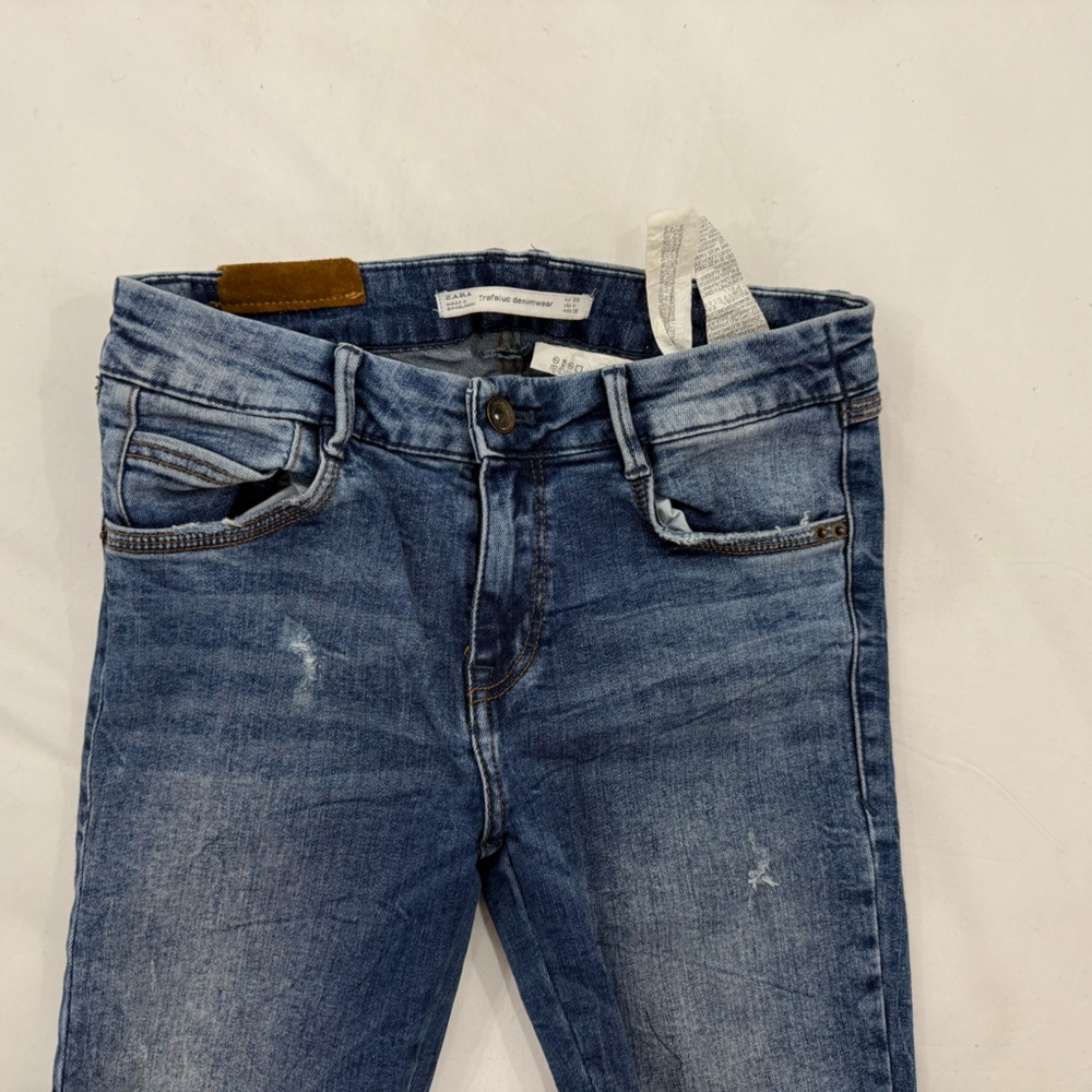 ZARA Blue Distressed Jeans